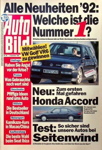 Deckblatt Auto Bild (50/1992)
